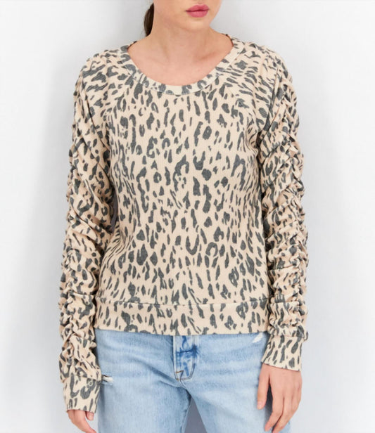 Chaser - Women's Ribbed Animal Print Top