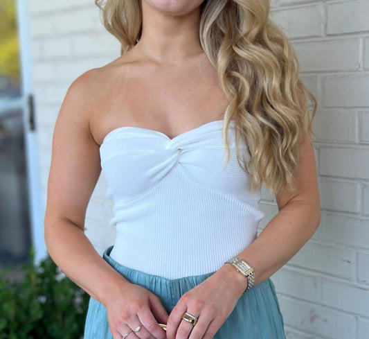 Olivaceous - Laken Strapless Knit Top