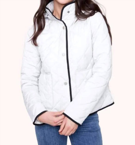 Charlie B - Quilted Puffer Jacket With Removable Hood