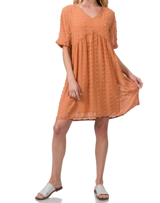 Zenana - Dot Babydoll Mini Dress