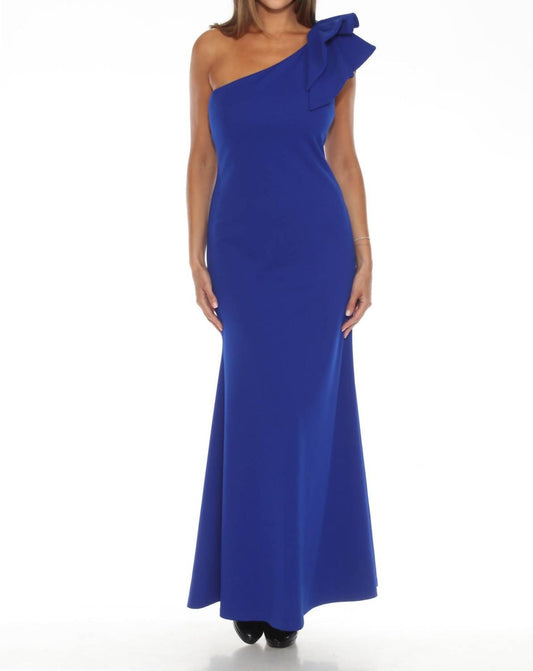 Joseph Ribkoff - Ruffled One-shoulder Evening Dress