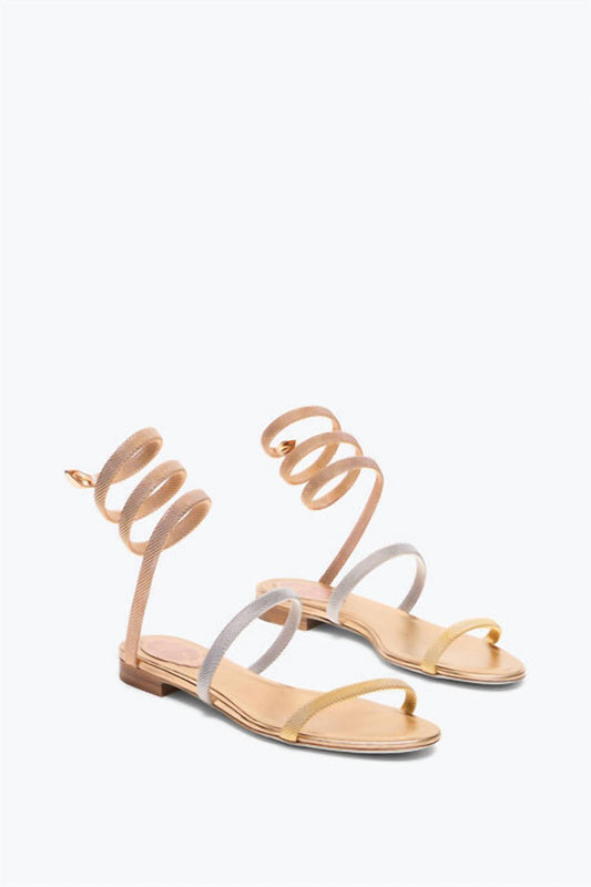 Rene Caovilla - Women's Cleo Tri-tone Flat Sandals