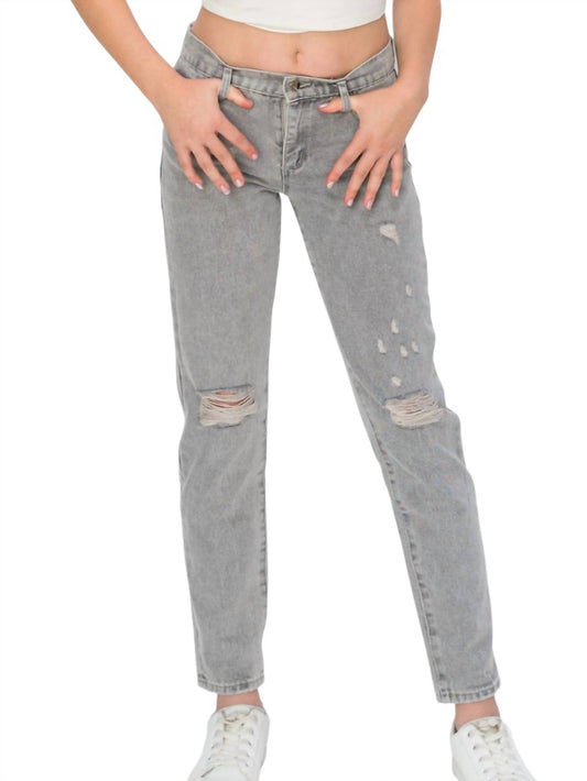 Tractr - Distressed Hi-rise Weekender Jeans