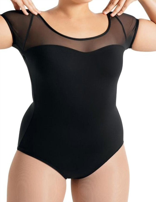 Capezio - Mesh Yoke Short Sleeve Leotard