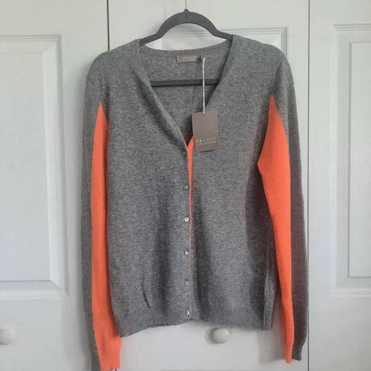 Brodie Cashmere - Women's Color Block Cardigan