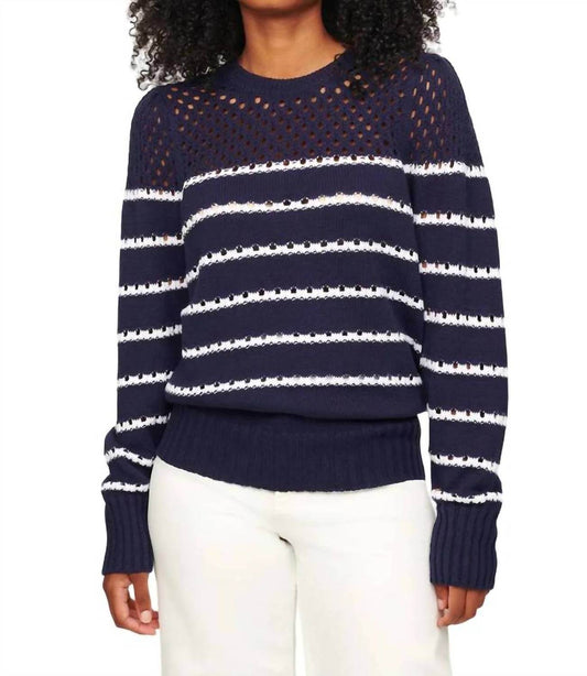 &Isla - SKYLAR MULTI STRIPE CREW SWEATER - Snagged & Bagged