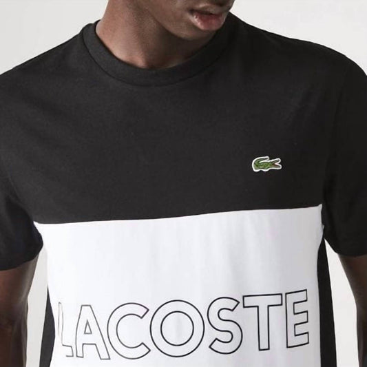 Lacoste - 3d Lettered Color Block Crew Tee