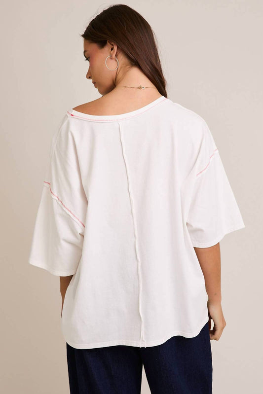 Le Lis - AMERICA ROUND NECKLINE SHORT SLEEVE TOP