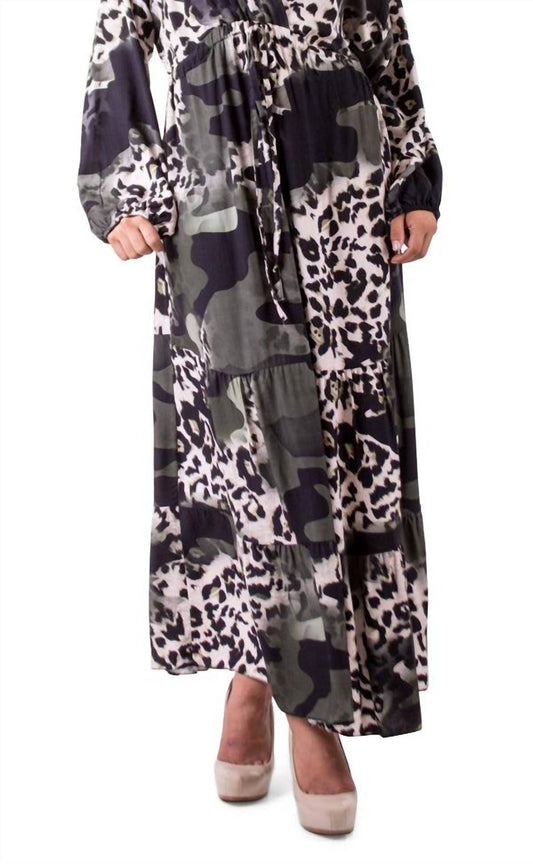 Gigi Moda - Safari Print Maxi Dress