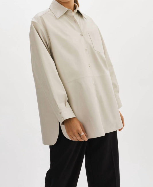 Lamarque - Estelle Leather Oversized Shirt