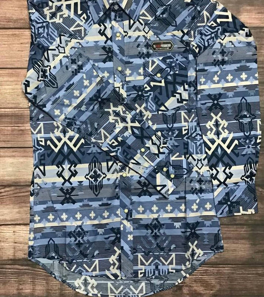 Rock & Roll Denim - Men’s Rock & Roll Aztec Snap Shirt