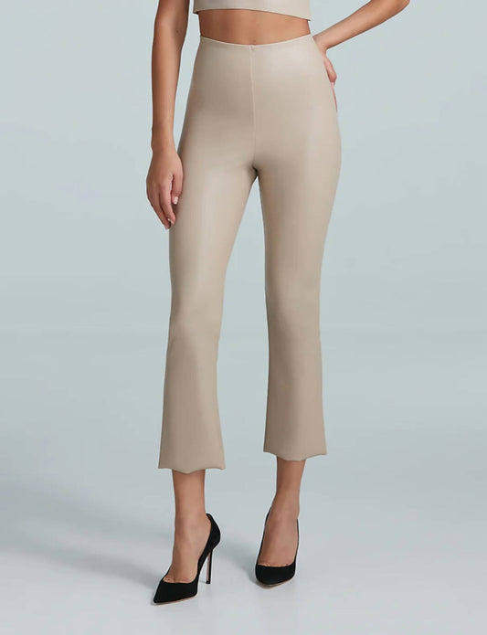 Commando - Faux Leather Cropped Flare Leggings