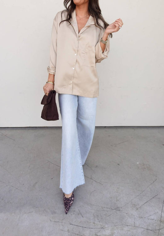 Wishlist - Satin Button-up Top