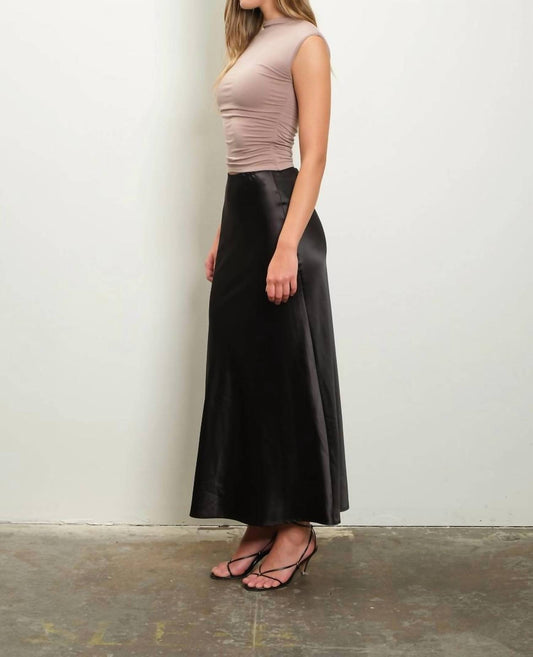 The Workshop - Satin Slip Midi Skirt