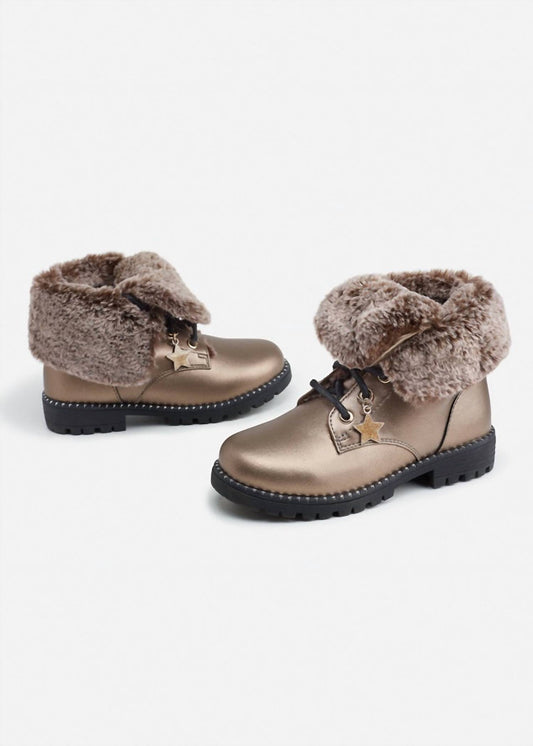 Mayoral - Kid's Faux Fur Lined Biker Boots