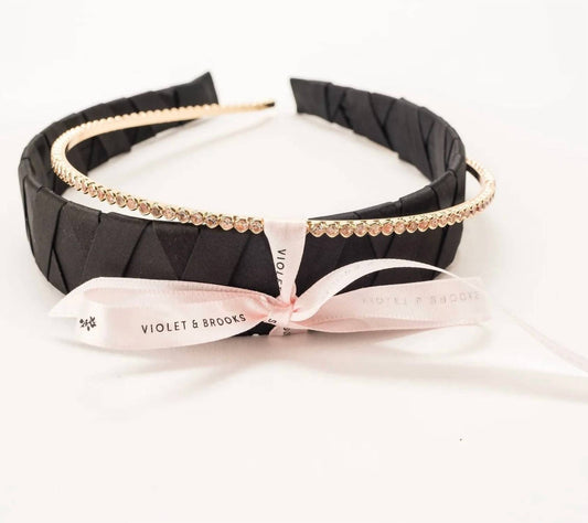 Violet & Brooks - Women's Satin & Crystal Headband