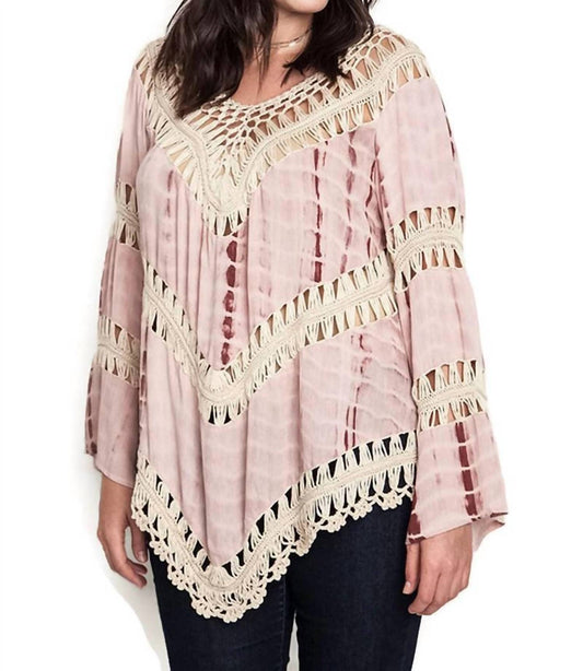 Umgee - Tie Dye Crochet Knit Tunic - PLUS