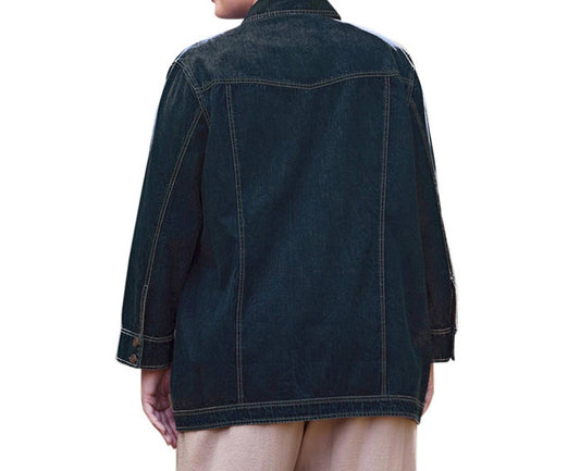 On The Plus Side - Premium Long Sleeve Rydel Denim Jacket - Plus Size