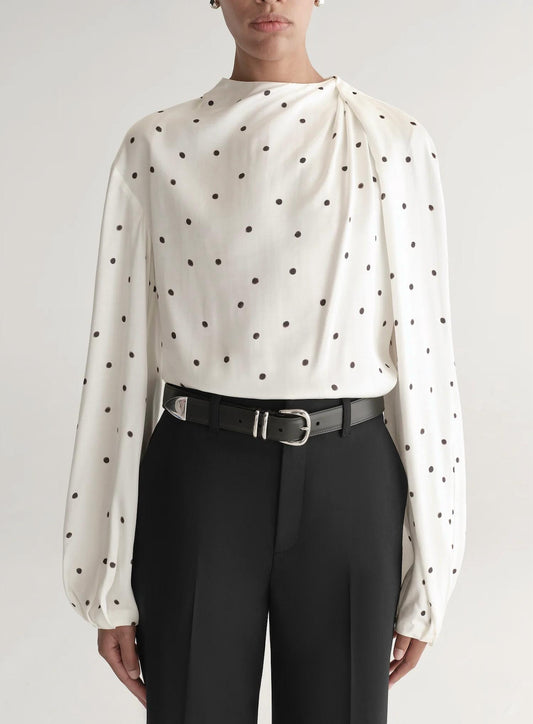 A.L.C. - Blaire Polka Dot Satin Top
