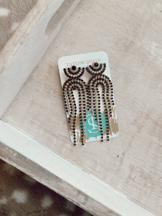 Taylor Shaye - Women's Stud Chain Drop Earrings