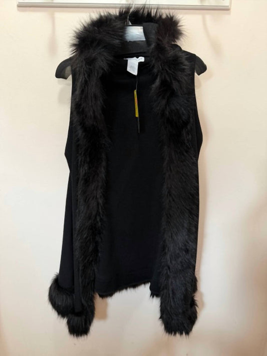 Keren Hart - Women's Faux Fur Trim Long Hooded Vest