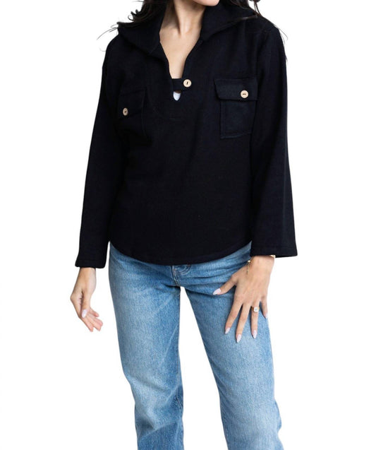 Karlie - FLEECE COLLAR TOP