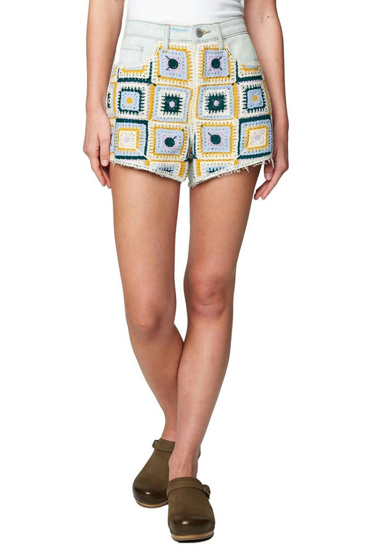 Blanknyc - Womens' Denim Crochet Detail Cut Off Short