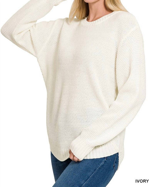 Zenana - Riley Round Neck Sweater