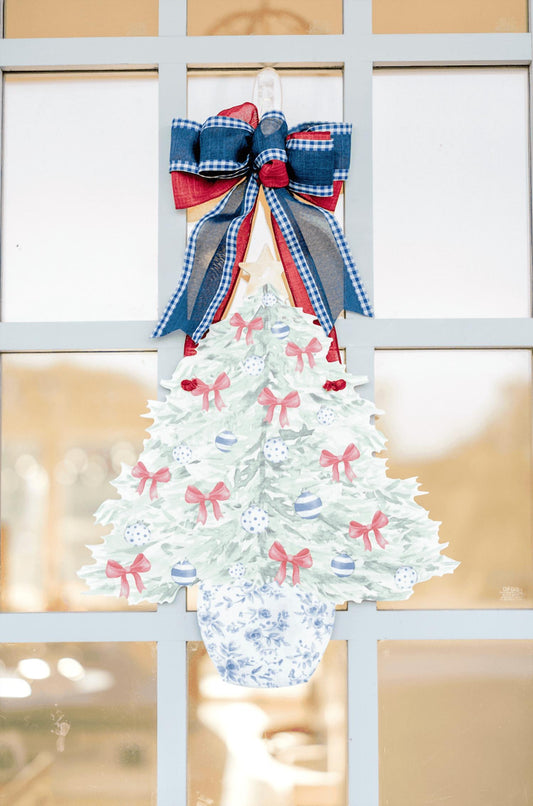 Front Porch Elegance - Chinoiserie Christmas Tree Decor