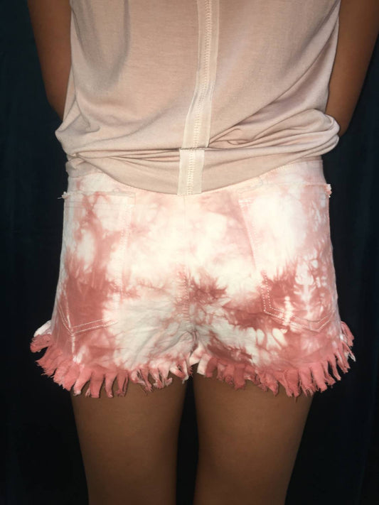 Tie Dye Fringe Shorts