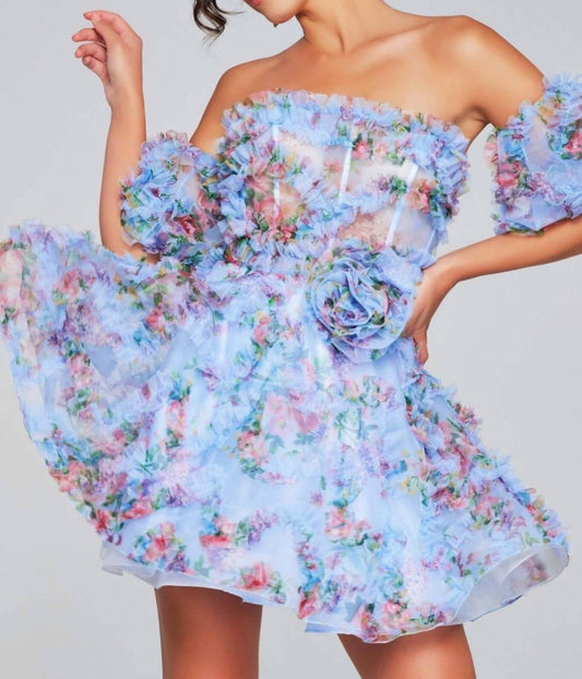 Jovani - Strapless Fit And Flare Mini Dress