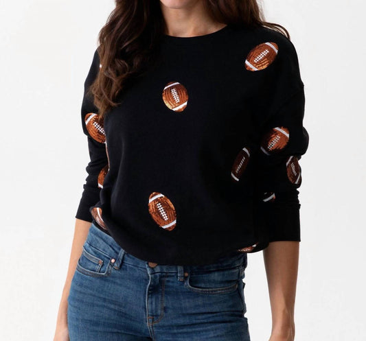 Shiraleah - Sequin Football Sweatshirt