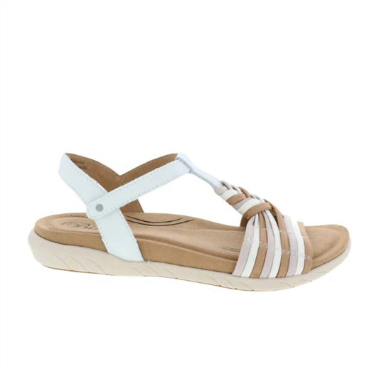 Biza - Women's Kate Leather Stretch T-strap Sandal