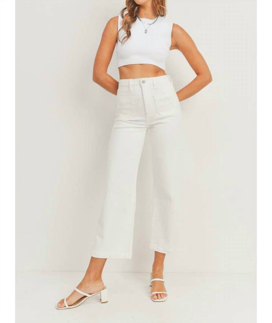 Just Black Denim - High Rise Patch Pocket Wide Leg Pants