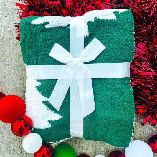 Prickly Pear Tx - Christmas Tree Holiday Blanket