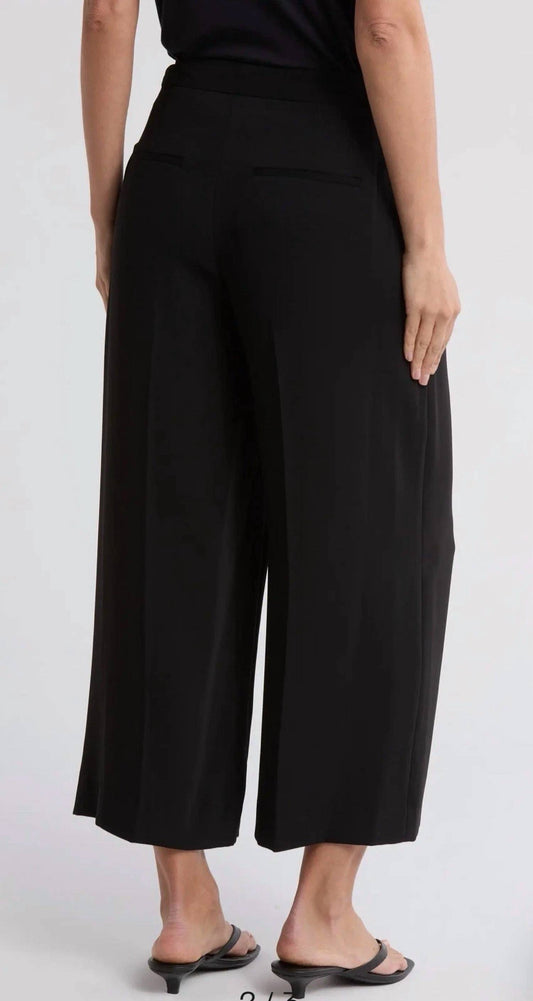 Vince - Wide Leg Cropped Linen & Lyocell Blend Pants