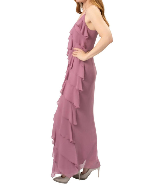 Area Stars - Riza Ruffle V-neck Maxi Dress