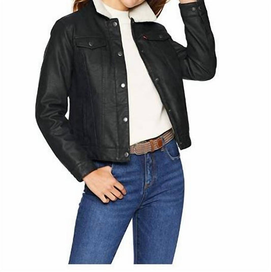 Levi'S - Classic Faux Sherpa Lined Faux Leather Trucker Jacket