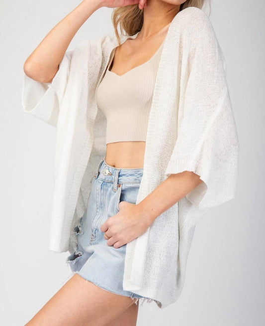 Ee:Some - Dolman Short Sleeve Cardigan