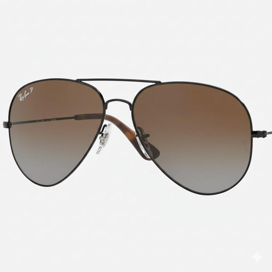 Ray Ban - Men's New Polished Black Frame Sunglasses