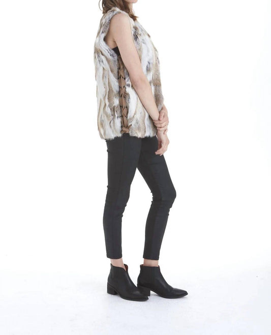 Savannah Genuine Real Rabbit Fur Vest