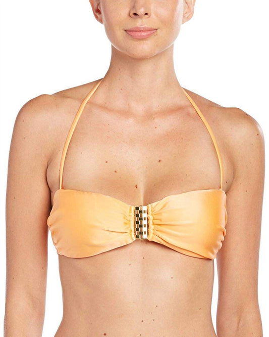 Gold Detail Bandeau Bikini Top