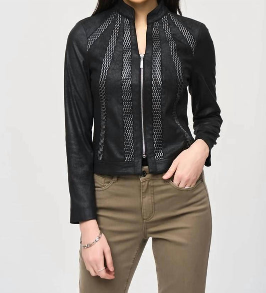 Joseph Ribkoff - Faux Suede Jacket