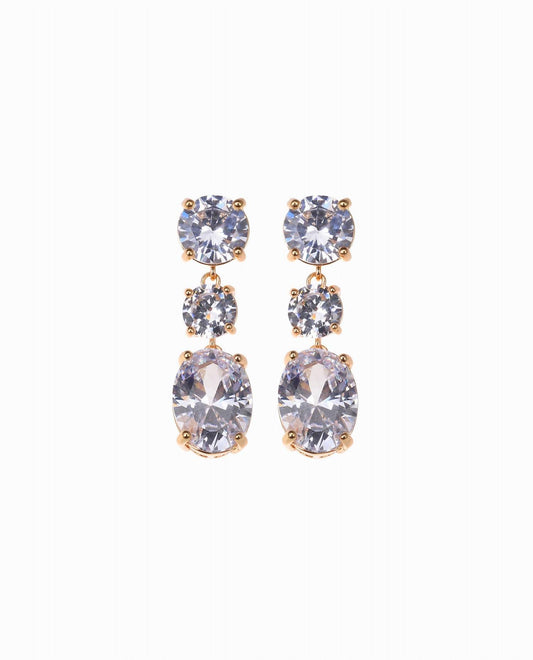 Nicole Miller - Women's Three Stone Drop Earrings
