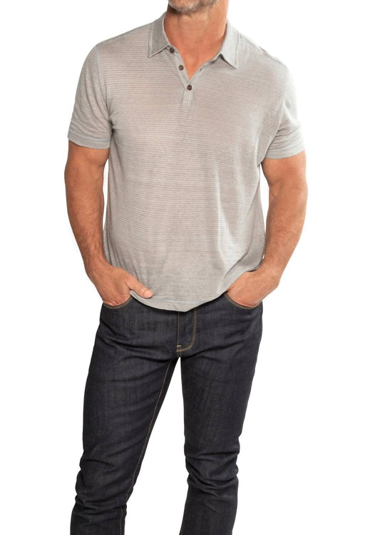 On This Day - Linen Stripe Polo Shirt