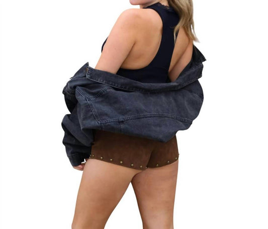 Sky To Moon - Romi Suede Micro Shorts