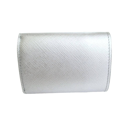 Prada - Women's Ribbon Saffiano Metallic Leather Trifold Wallet