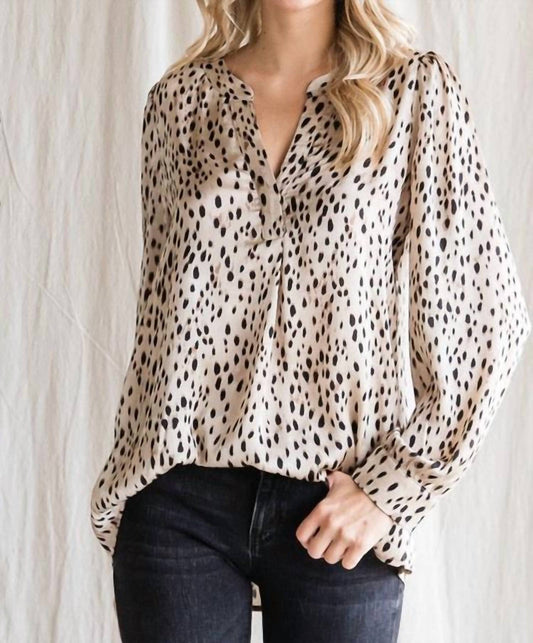 Jodifl - Dot Print Long Sleeves Top