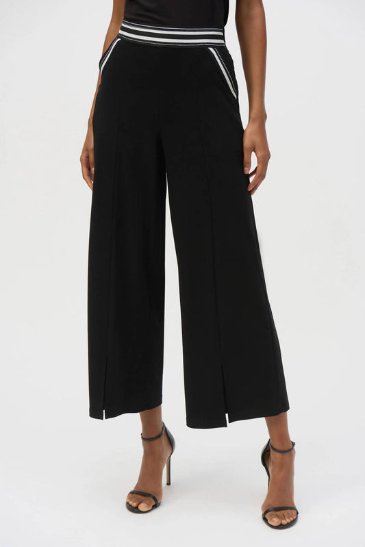 Joseph Ribkoff - Striped Embellished Crop Culotte Pants