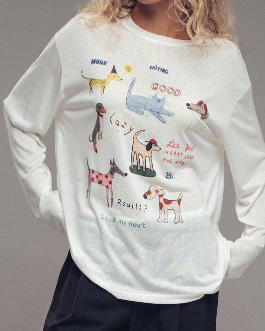 Urban Daizy - Dog Graphic Long Sleeve Top
